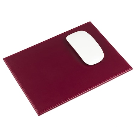 Burgundy Bonded Rectangular Leather Mouse Pad